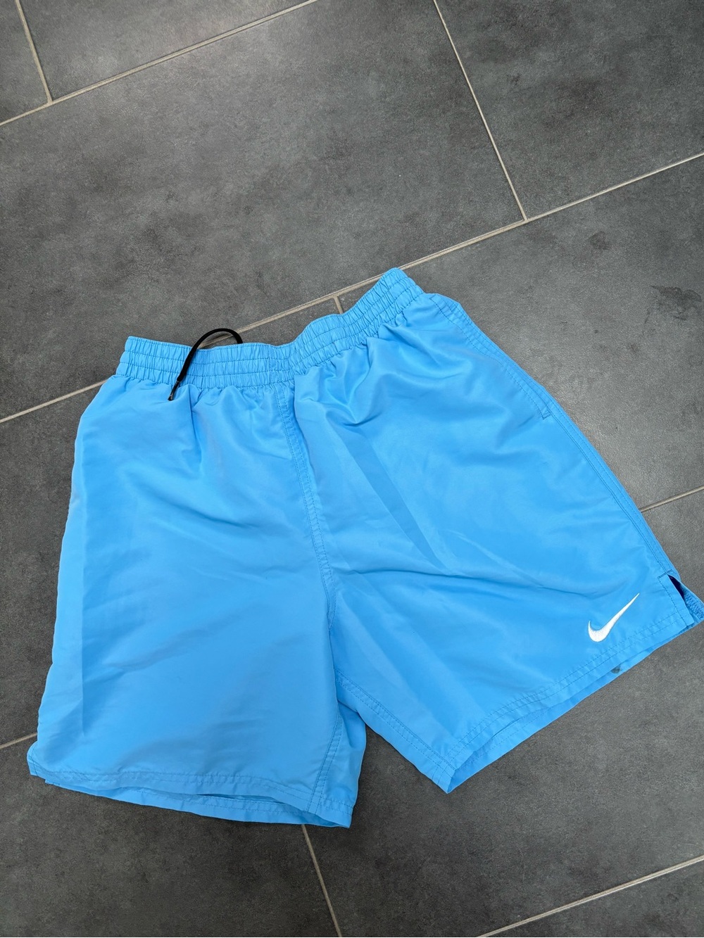 Nike Men’s Bright Blue Athletic Shorts with White Swoosh